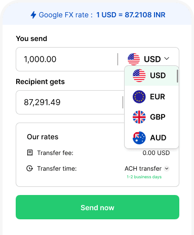 send money form image